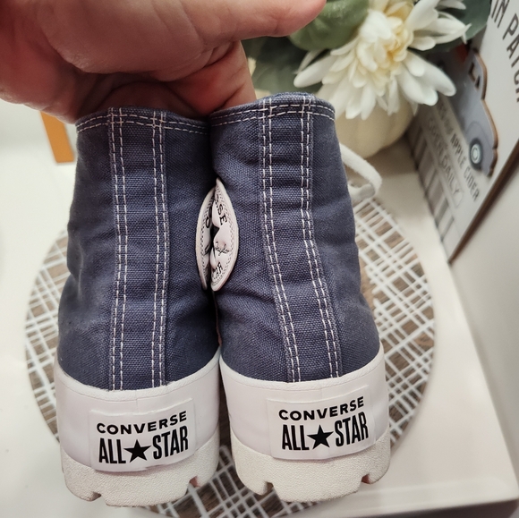 😍EUC Converse Chuck Taylor All Star High Top Lugged Lace Up Sneakers, Navy Blue - Picture 14 of 15